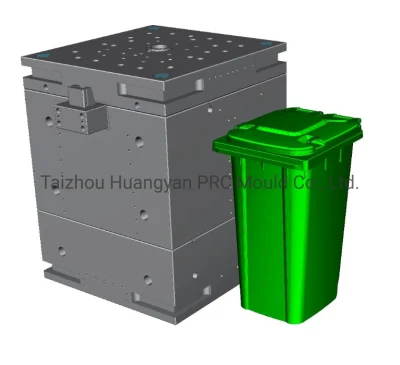 Inyección de plástico 60L 100L 120L 240L Contenedor de basura grande para exteriores Contenedor de basura Listo Molde usado de segunda mano
